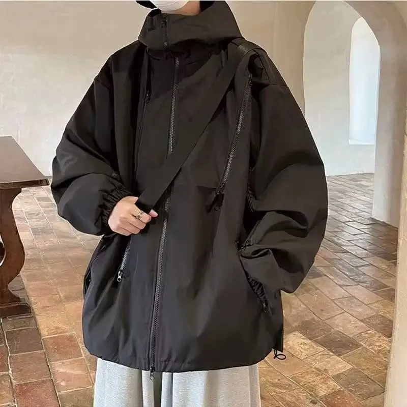 Double Layer Workwear Jacket Men's Spring Autumn Loose American High Street Black Hooded Coat Casual Popular Outerwear
Double Layer Workwear Jacket Men's Spring Autumn Loose American High Street Black Hooded Coat Casual Popular Outerwear