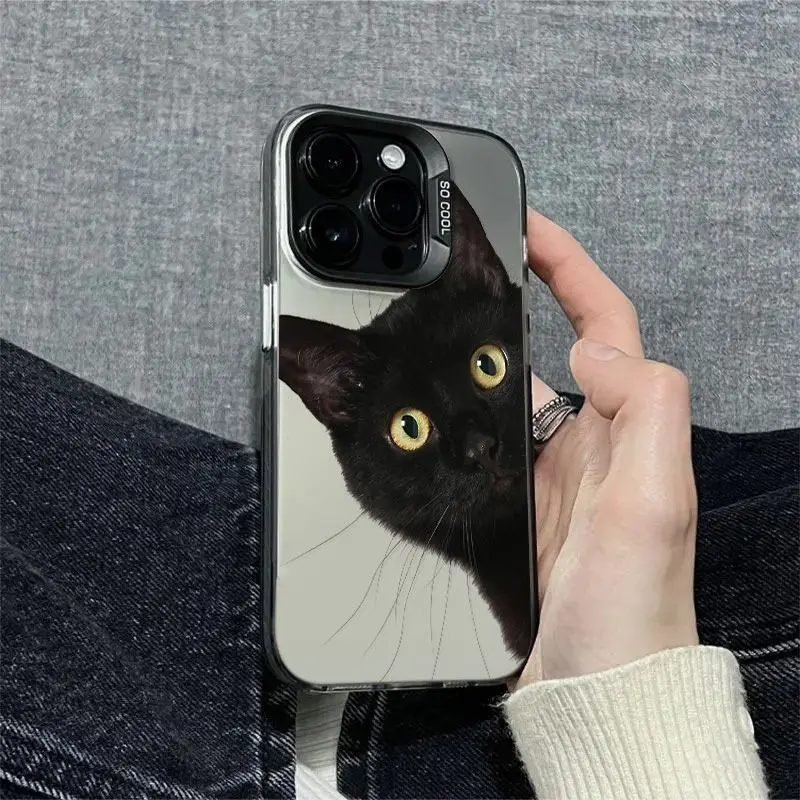 Probe Black cat design phone case for iPhone 16 15 14 13 12 11 Pro/ Max/Plus shock-proof rear cover anti-fingerprint
Probe Black cat design phone case for iPhone 16 15 14 13 12 11 Pro/ Max/Plus shock-proof rear cover anti-fingerprint