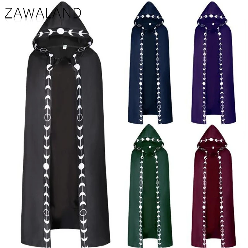 Moon Pattern Hooded Cloak Medieval Accessories Halloween Stage Robe Cloak Unisex Wizard Cosplay Costume Carnival Festival Outfit
Moon Pattern Hooded Cloak Medieval Accessories Halloween Stage Robe Cloak Unisex Wizard Cosplay Costume Carnival Festival Outfit