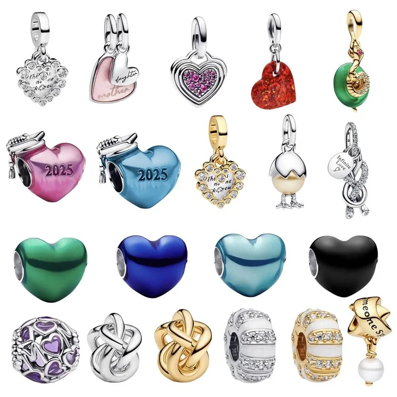 2025 925 Sterling silver fashion charm multi-color love pendant for women DIY bracelet jewelry accessories for Mother's Day gift
2025 925 Sterling silver fashion charm multi-color love pendant for women DIY bracelet jewelry accessories for Mother's Day gift