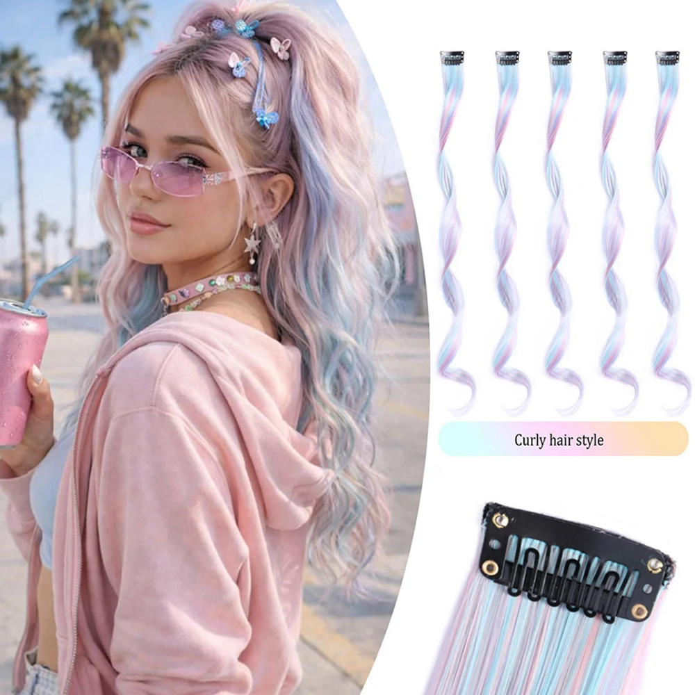 Clip in One Piece Hair Extension 1pcs/pack Unicorn Spring Color Rainbow Mixed Color Clip in Synthetic Hair Accessories
Clip in One Piece Hair Extension 1pcs/pack Unicorn Spring Color Rainbow Mixed Color Clip in Synthetic Hair Accessories