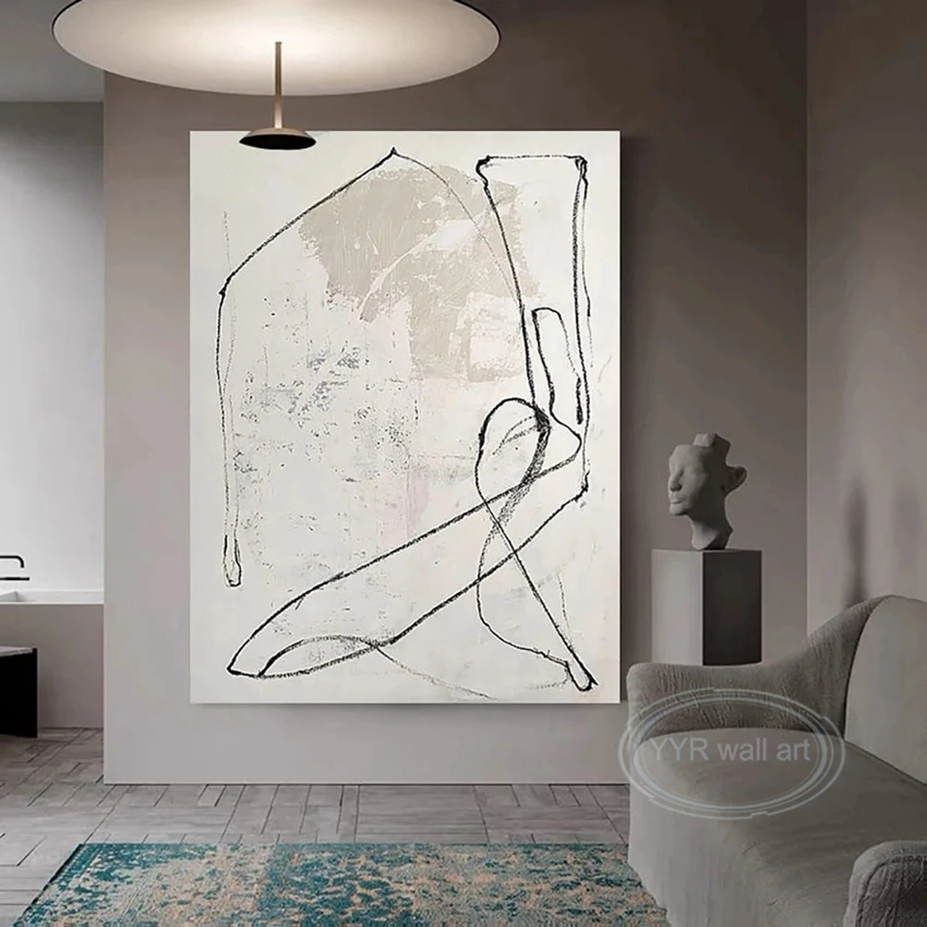 Nordic Modern Abstract Art Lines Pure Handmade Oil Painting For Home Decoration Bedroom Dining Room Living Room And Sofa Mural
Nordic Modern Abstract Art Lines Pure Handmade Oil Painting For Home Decoration Bedroom Dining Room Living Room And Sofa Mural