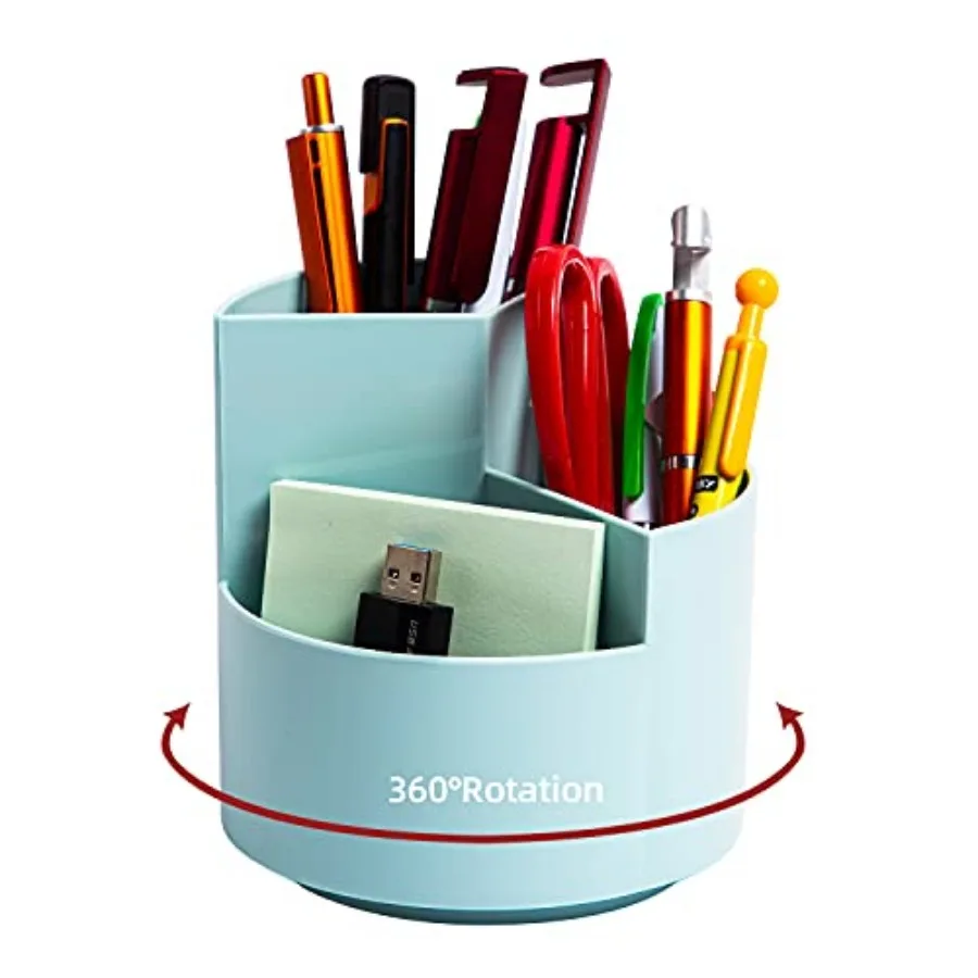 Desk Pencil Pen Holder, 3-Slot 360 Spinning Desk Organizer, Cute Pencil Cup Pot for Office, School, Art Supply
Desk Pencil Pen Holder, 3-Slot 360 Spinning Desk Organizer, Cute Pencil Cup Pot for Office, School, Art Supply