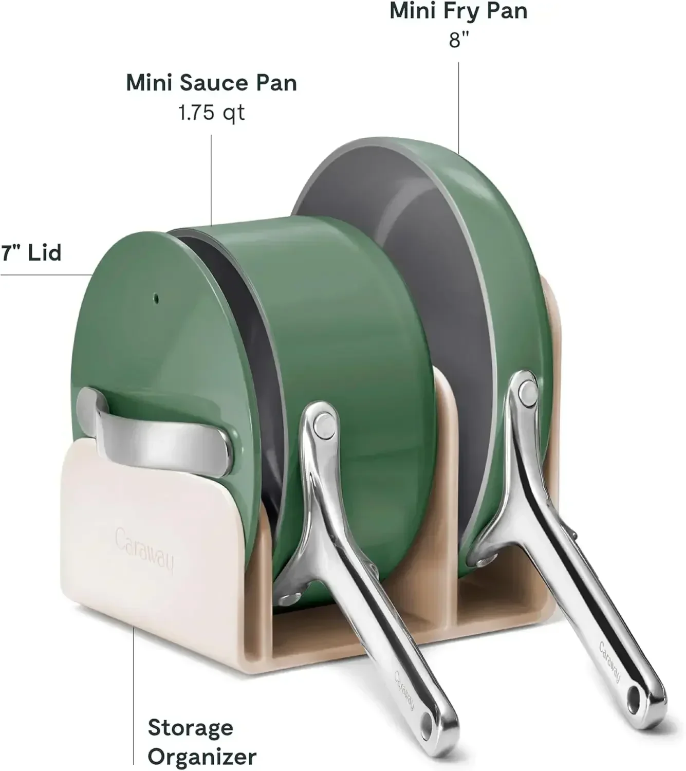 Mini Cookware Set - Non-Stick Ceramic Fry Pan (1.05 qt, 8") Sauce Pan (1.75 qt) & Storage Rack - Non Toxic, PTFE & PFO(Hot)
Mini Cookware Set - Non-Stick Ceramic Fry Pan (1.05 qt, 8") Sauce Pan (1.75 qt) & Storage Rack - Non Toxic, PTFE & PFO(Hot)