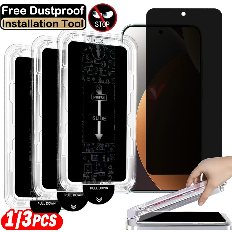 1-3pcs Easy Install Dust Free Privacy Tempered Glass for Redmi Note 15 Pro 14 Global 14s 13 12 11 Pro+ Anti Spy Screen Protector
1-3pcs Easy Install Dust Free Privacy Tempered Glass for Redmi Note 15 Pro 14 Global 14s 13 12 11 Pro+ Anti Spy Screen Protector