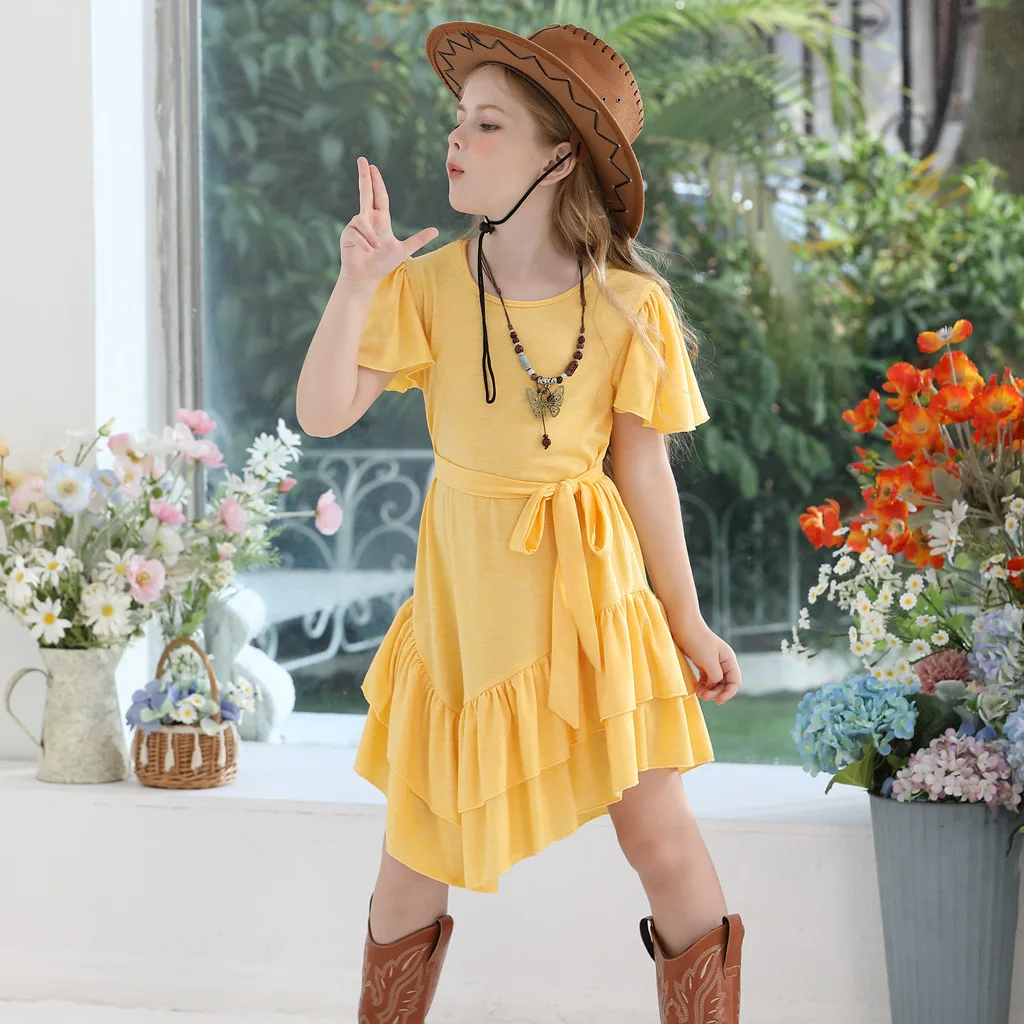 Children's Bohemian Girl Yellow Dress Ruffle Holiday Style Hippie Cowboy Style Halloween Carnival Party Cosplay Dress Costume
Children's Bohemian Girl Yellow Dress Ruffle Holiday Style Hippie Cowboy Style Halloween Carnival Party Cosplay Dress Costume