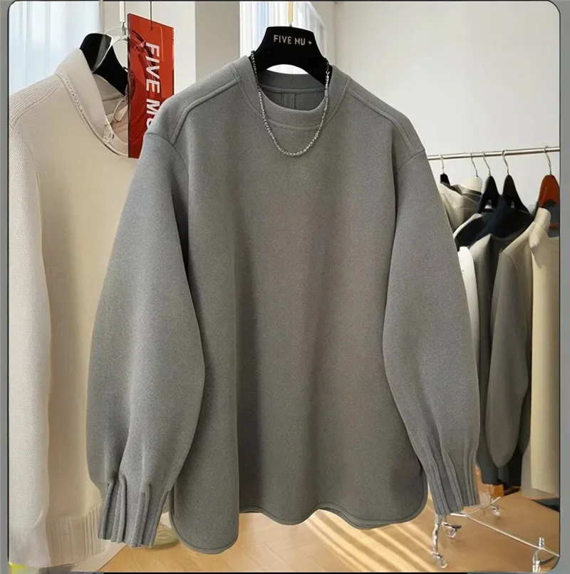 Fashion Design Pleat Cuffs Hoodie Women Basics Warm Loose Pullover Autumn Winter Casual Beige Hoodie Sweatshirt
Fashion Design Pleat Cuffs Hoodie Women Basics Warm Loose Pullover Autumn Winter Casual Beige Hoodie Sweatshirt