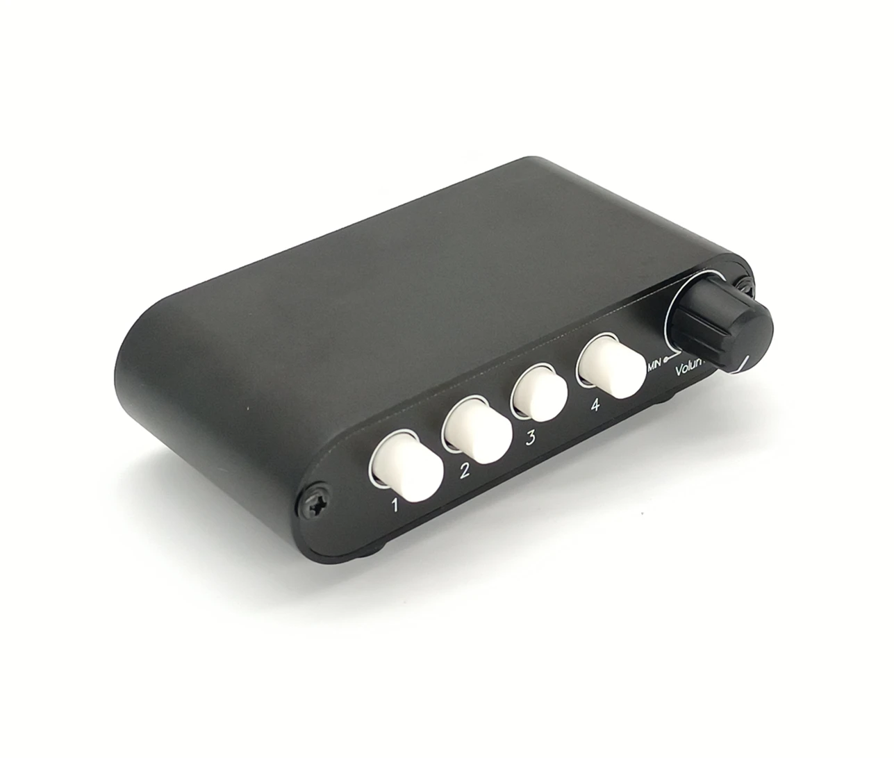 4-Way 3.5mm Stereo Audio Switch Input Signal Source Switcher Selector Splitter Box with line Volume Controller 4 in 1 Out -MC41
4-Way 3.5mm Stereo Audio Switch Input Signal Source Switcher Selector Splitter Box with line Volume Controller 4 in 1 Out -MC41