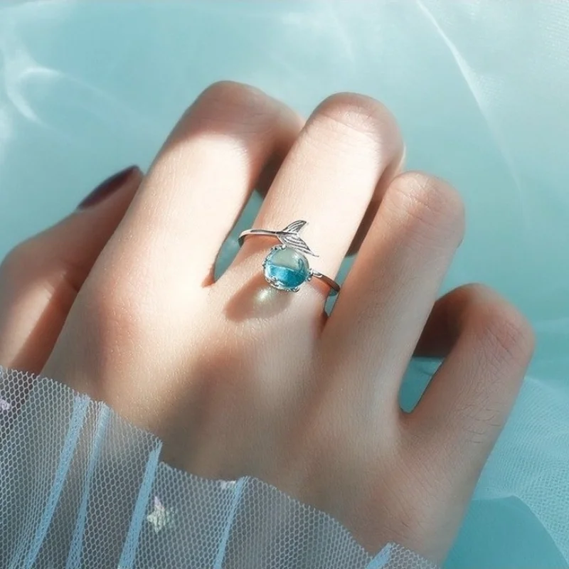 Trendy Adjustable Ring for Women Wedding Engagement Silver Plated Finger Ring Jewelry Stylish Personality Design Mermaid
Trendy Adjustable Ring for Women Wedding Engagement Silver Plated Finger Ring Jewelry Stylish Personality Design Mermaid
