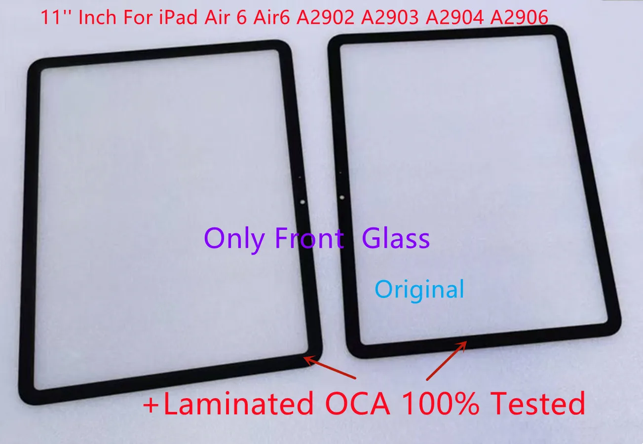Новый 11-дюймовый сенсорный экран для iPad Air 6 Air6 A2902 A2903 A2904 A2906, передняя внешняя стеклянная панель + ламинированный клей OCA, 100% тестирование
Новый 11-дюймовый сенсорный экран для iPad Air 6 Air6 A2902 A2903 A2904 A2906, передняя внешняя стеклянная панель + ламинированный клей OCA, 100% тестирование
