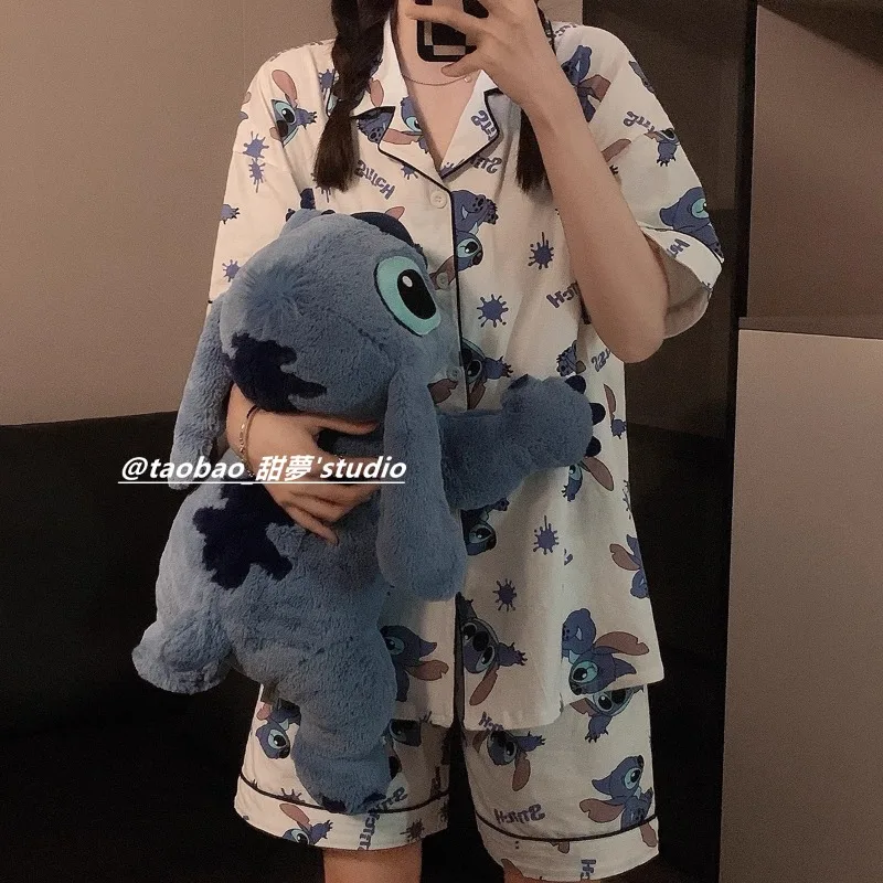 Пижамы Disney Stitch, летний милый пижамный комплект в стиле Ins, комплект домашней одежды Disney, милые пижамы из двух предметов с героями мультфильмов, пижамы Stitch.
Пижамы Disney Stitch, летний милый пижамный комплект в стиле Ins, комплект домашней одежды Disney, милые пижамы из двух предметов с героями мультфильмов, пижамы Stitch.