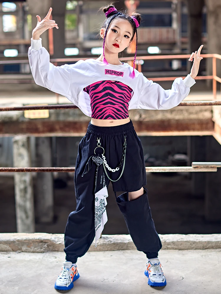 Girls Ballroom Hip Hop Dance Clothes Long Sleeves Tops Casual Pants For Kids Street Dance Performance Wear Kpop Outfit BL9101 
Girls Ballroom Hip Hop Dance Clothes Long Sleeves Tops Casual Pants For Kids Street Dance Performance Wear Kpop Outfit BL9101