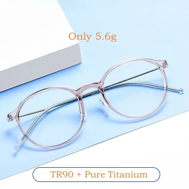 Ultra-Light Pure Titanium Optical Prescription Reading Glasses for Men And Women Transparent Retro Round Frame 5825N
Ultra-Light Pure Titanium Optical Prescription Reading Glasses for Men And Women Transparent Retro Round Frame 5825N