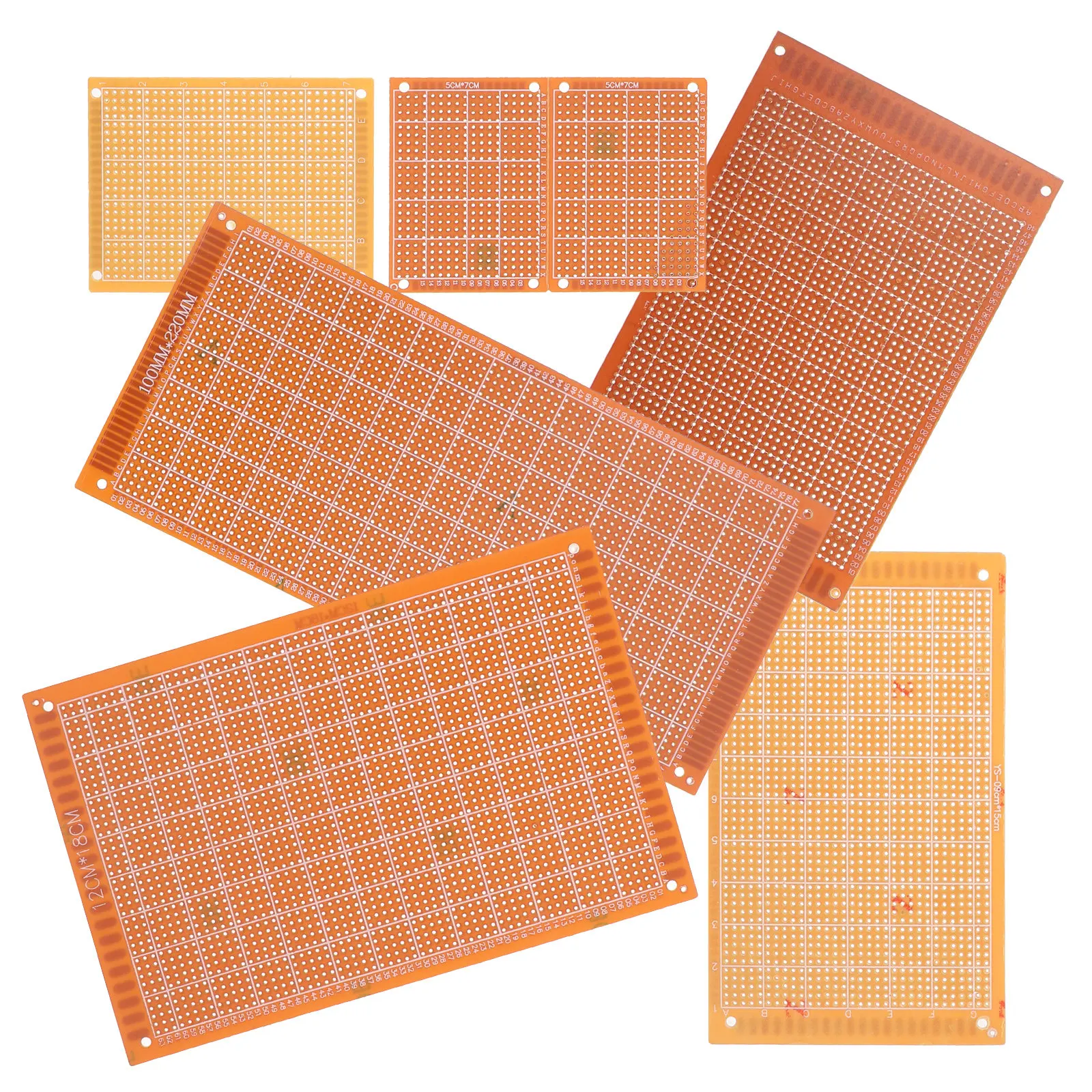 32Pcs Single Sided Universal Breadboard Copper Circuit Boards DIY Electronic Experiments Multihole Layout Easy Operation