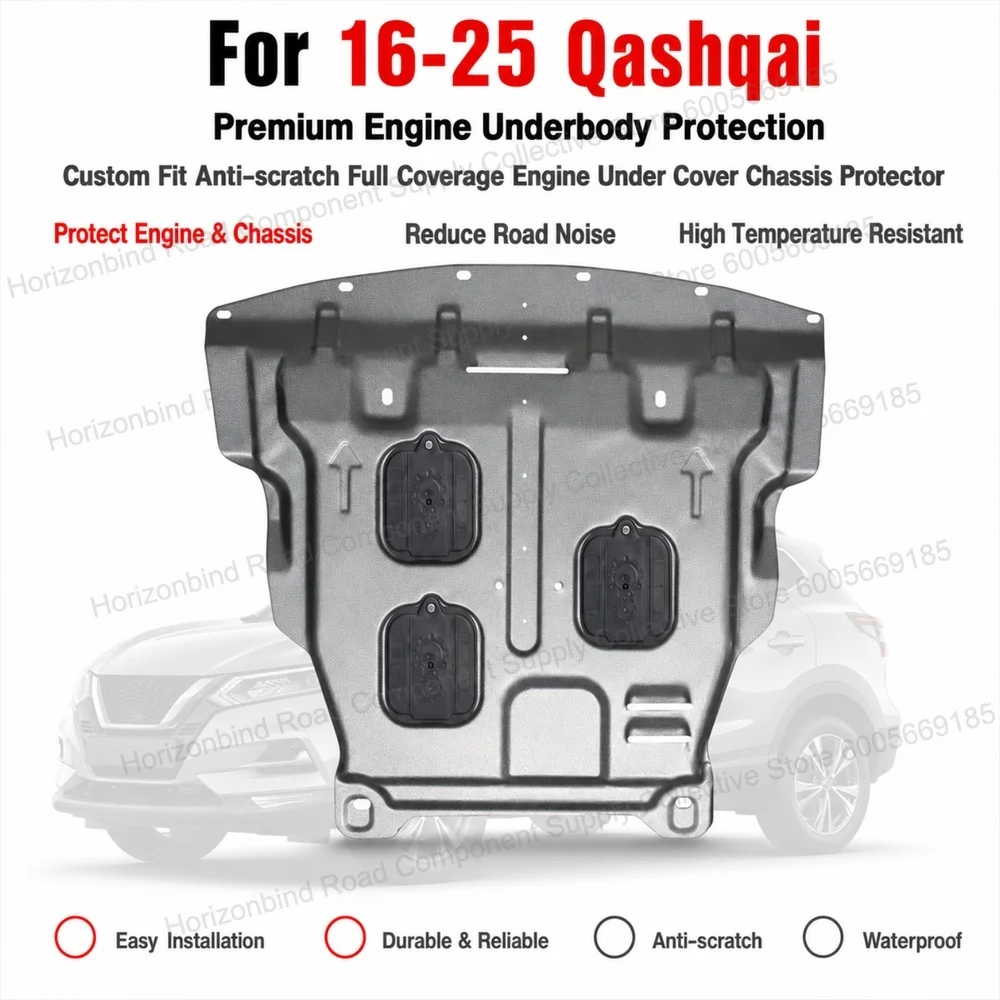 Full Coverage Durable Anti-Collision Engine Skid Plate Chassis Protector for Nissan Qashqai 2016-2025
Full Coverage Durable Anti-Collision Engine Skid Plate Chassis Protector for Nissan Qashqai 2016-2025