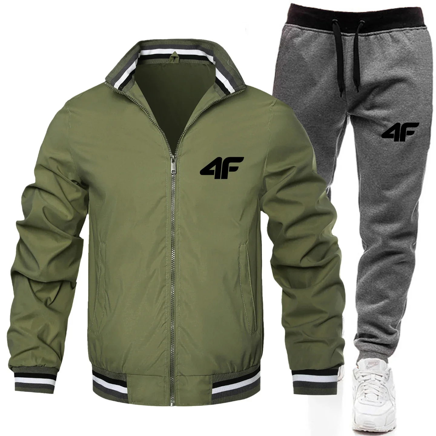 New Men's Spring Autumn Casual Sports Jacket Set Printed Zipper Track Suit 2 Piece Outfit Men's Jogging Activewear Outerwear Set
New Men's Spring Autumn Casual Sports Jacket Set Printed Zipper Track Suit 2 Piece Outfit Men's Jogging Activewear Outerwear Set