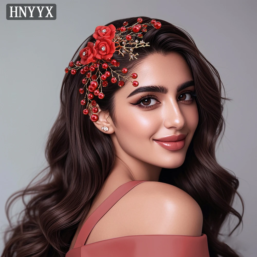 HNYYX Vintage Red Pearls Hair Comb Handmade Sweet Side Comb Elegant Headdress Wedding Banquet Party Hair Accessories A367
HNYYX Vintage Red Pearls Hair Comb Handmade Sweet Side Comb Elegant Headdress Wedding Banquet Party Hair Accessories A367