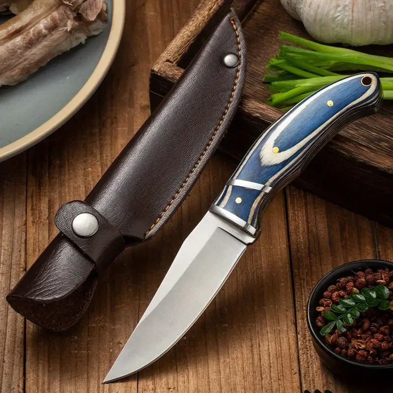 Blue Wood Handle Outdoor Knife, Household Fruit Knife, Kitchen Utility Knife, Camping Portable Knife.
Blue Wood Handle Outdoor Knife, Household Fruit Knife, Kitchen Utility Knife, Camping Portable Knife.