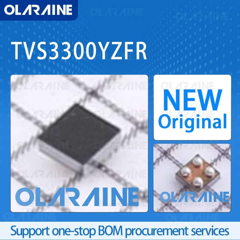 5/10/100Pcs TVS3300YZFR DSBGA-4 original 100% new ic chip ESD Protection Diodes/TVS Diodes 1 Channel Ipp 35 A Cd -150 pF
5/10/100Pcs TVS3300YZFR DSBGA-4 original 100% new ic chip ESD Protection Diodes/TVS Diodes 1 Channel Ipp 35 A Cd -150 pF
