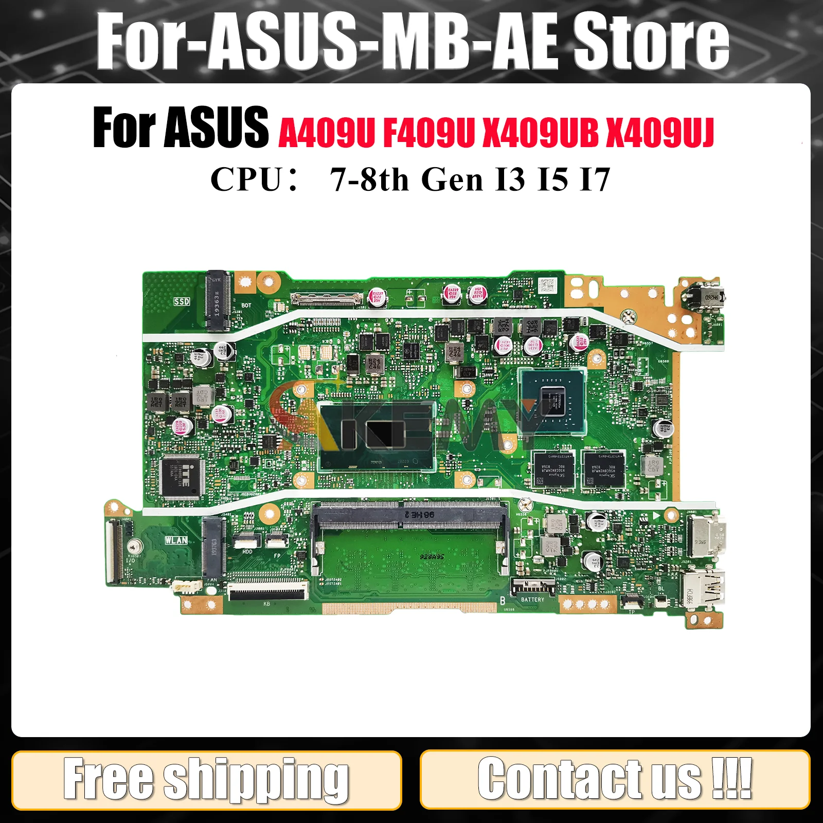 X409UB Материнская плата для ноутбука ASUS VivoBook X409U F509U X409UB F409U A409U A509U X409UJ Материнская плата для ноутбука с процессором I3 I5 I7 stk
X409UB Материнская плата для ноутбука ASUS VivoBook X409U F509U X409UB F409U A409U A509U X409UJ Материнская плата для ноутбука с процессором I3 I5 I7 stk