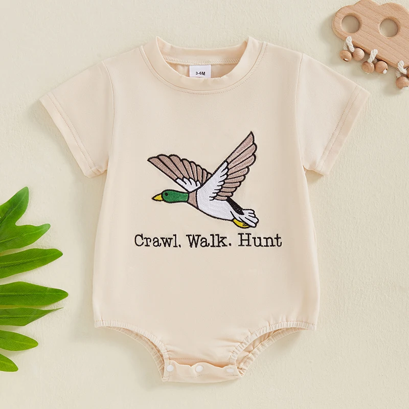 0-18M Baby Summer Clothing Newborn Infant Baby Boys Girls Letter Duck Embroidery Romper Jumpsuit Clothes Short Sleeve Rompers
0-18M Baby Summer Clothing Newborn Infant Baby Boys Girls Letter Duck Embroidery Romper Jumpsuit Clothes Short Sleeve Rompers