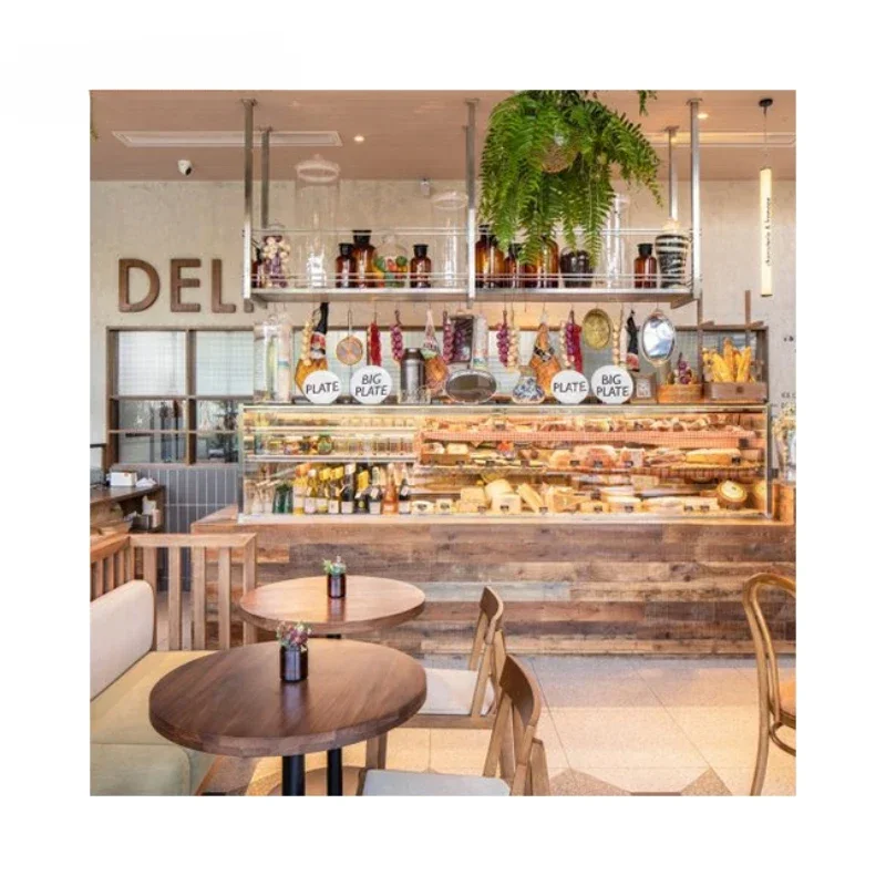 Bakery And Coffee Shop Design Wooden Display Cabinet Racks for Delicious Bread Cake Sweet Food Display Cases
Bakery And Coffee Shop Design Wooden Display Cabinet Racks for Delicious Bread Cake Sweet Food Display Cases
