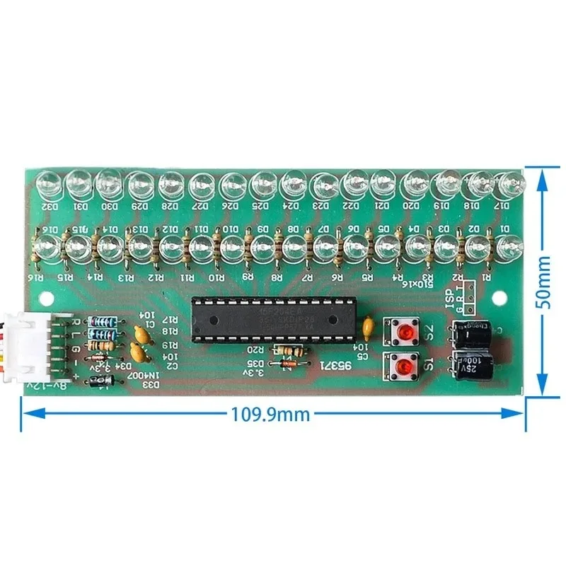 Blue Light LEDLight Music Audio Dynamic Display Volume Level Indicator Light Monitor Dual Channel16Lamp
Blue Light LEDLight Music Audio Dynamic Display Volume Level Indicator Light Monitor Dual Channel16Lamp