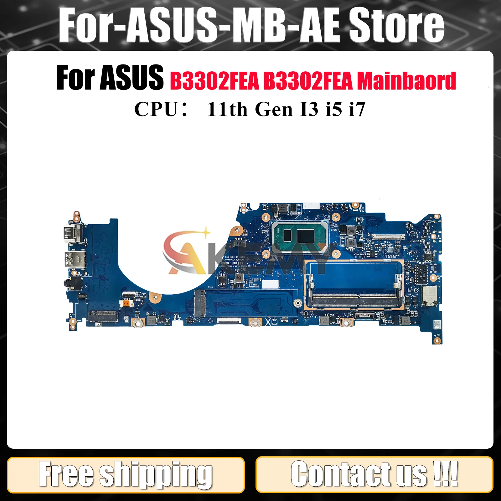 B3302FEA Материнская плата для ноутбука ASUS ExpertBook B3302F B3302FEA Материнская плата для ноутбука с 11-го поколения I3 i5 i7 tests ОК быстрая доставка 
B3302FEA Материнская плата для ноутбука ASUS ExpertBook B3302F B3302FEA Материнская плата для ноутбука с 11-го поколения I3 i5 i7 tests ОК быстрая доставка