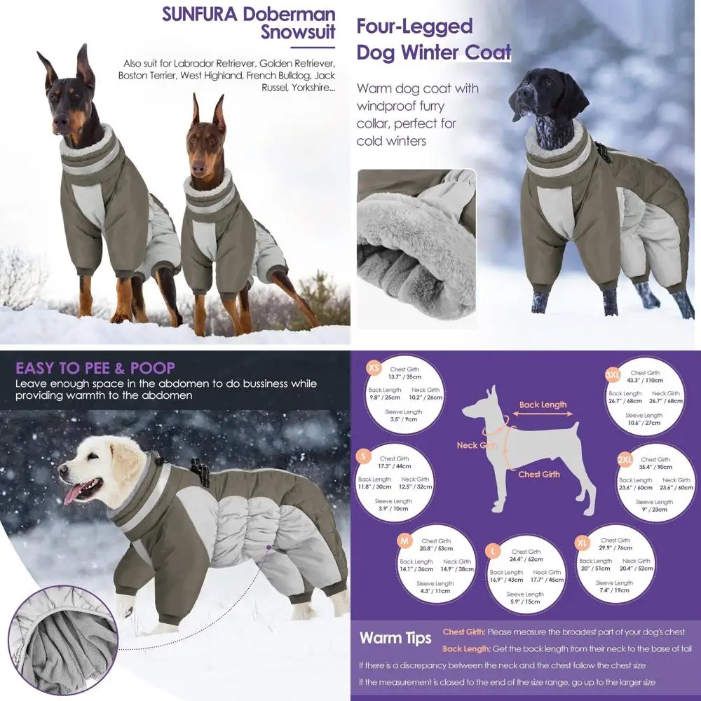 Winter Warm Fleece Dog Coat with Harness, Reflective Suit for Medium Dogs, Windproof with Legs, Ideal for Boston Terrier, Army G
Winter Warm Fleece Dog Coat with Harness, Reflective Suit for Medium Dogs, Windproof with Legs, Ideal for Boston Terrier, Army G