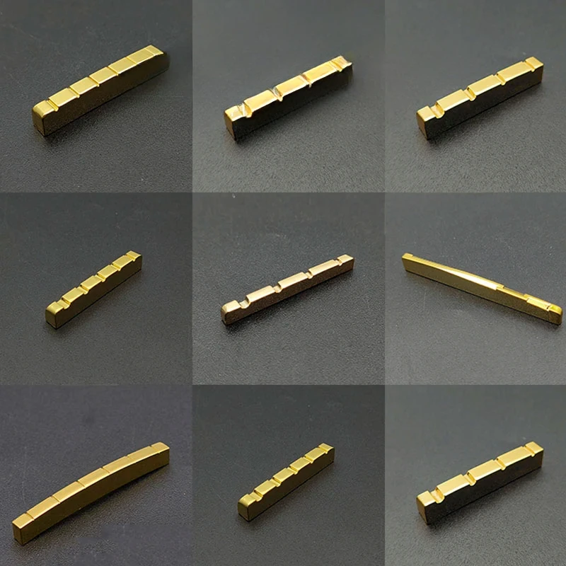 4/5/6 String Brass Nut and Saddle String Multi Size Brass Gold Plated for Electric Guitar, Acoustic Guitar, Bass Guitar Parts
4/5/6 String Brass Nut and Saddle String Multi Size Brass Gold Plated for Electric Guitar, Acoustic Guitar, Bass Guitar Parts