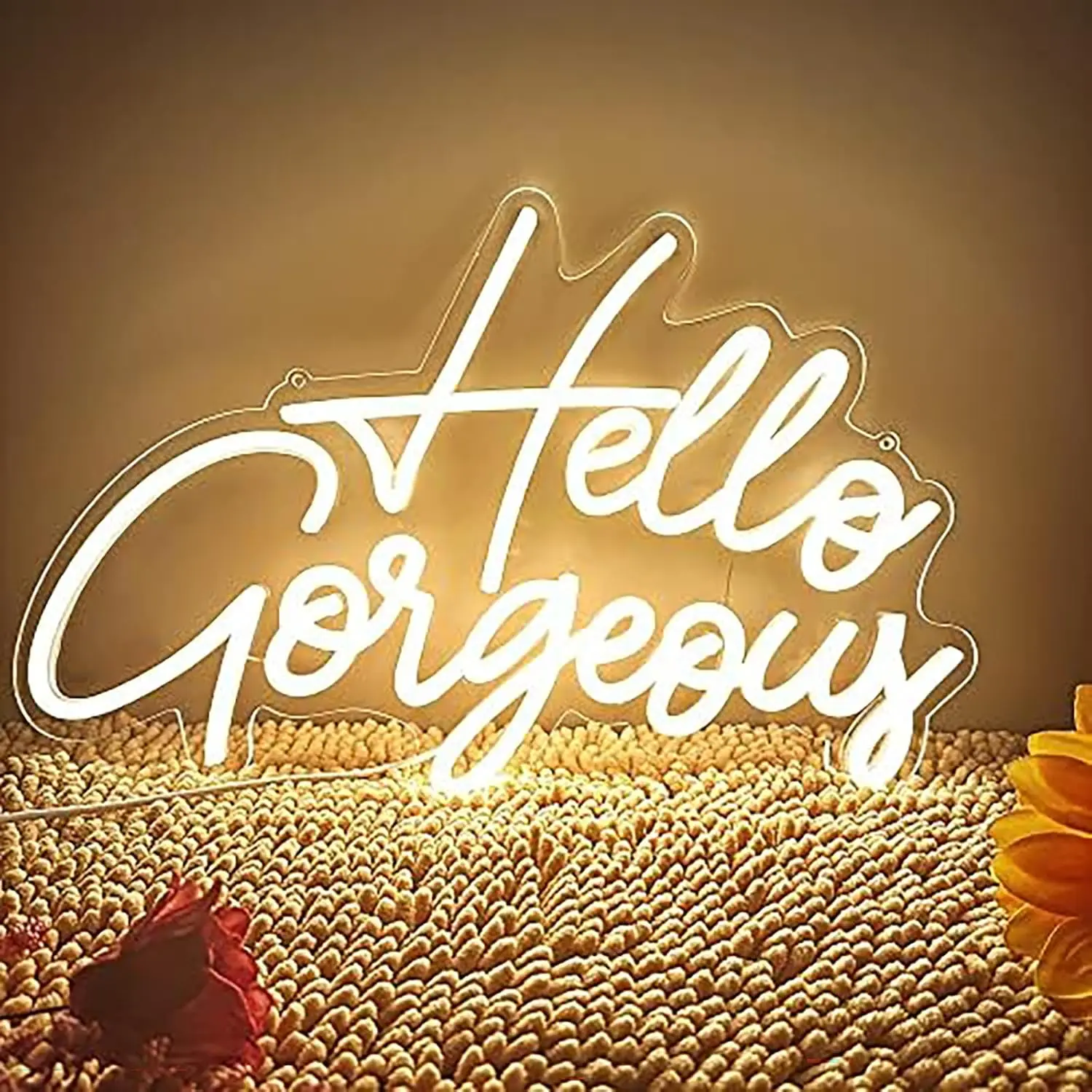 Hello Gorgeous Neon Sign LED Neon Light Sign USB Powered For Home Room Wall Birthday Party Wedding Decor Bar Backdrop Hanging
Hello Gorgeous Neon Sign LED Neon Light Sign USB Powered For Home Room Wall Birthday Party Wedding Decor Bar Backdrop Hanging