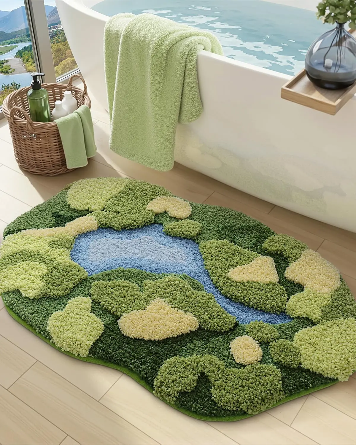 Ultra Thick Soft Green Bath Mat, Water Absorbent Non Slip Microfiber Rug for Shower Floor, Sink, Bedroom Decor, 24x43 Moss Green
Ultra Thick Soft Green Bath Mat, Water Absorbent Non Slip Microfiber Rug for Shower Floor, Sink, Bedroom Decor, 24x43 Moss Green