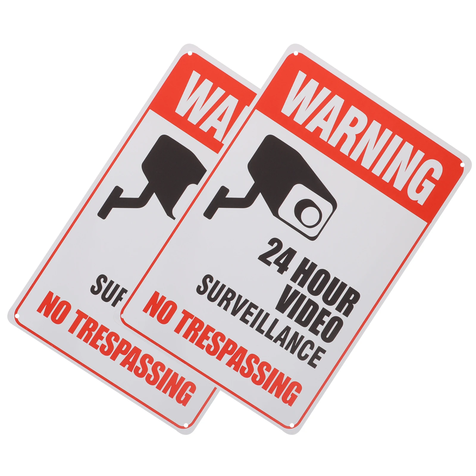 2 pcs Warning Sign Wall Decor Metal No Trespassing Signs Security Camera Signage Safety Home Driveway Bright Retro Tin
2 pcs Warning Sign Wall Decor Metal No Trespassing Signs Security Camera Signage Safety Home Driveway Bright Retro Tin