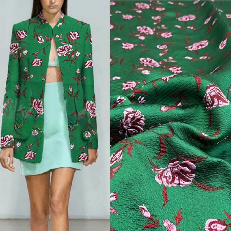 European and American Green Flower Three-dimensional Relief Color Woven Jacquard Dress Jacket Clothing Fabric Woven Fabric
European and American Green Flower Three-dimensional Relief Color Woven Jacquard Dress Jacket Clothing Fabric Woven Fabric