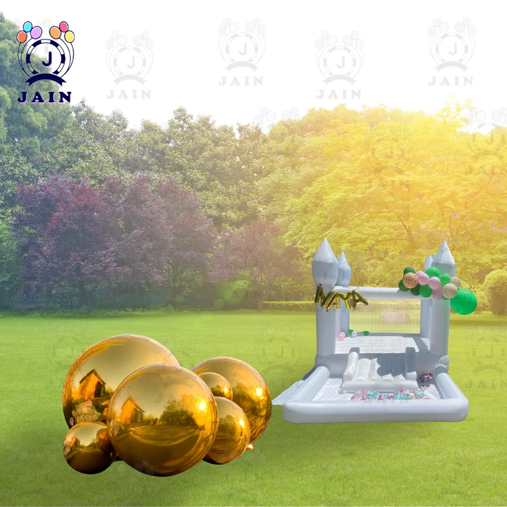 13ft White Bouncy Castle & 6Pcs Inflatable Mirror Ball For Outdoor Indoor Inflatable Soft Play Set For the Party Birthday Events
13ft White Bouncy Castle & 6Pcs Inflatable Mirror Ball For Outdoor Indoor Inflatable Soft Play Set For the Party Birthday Events