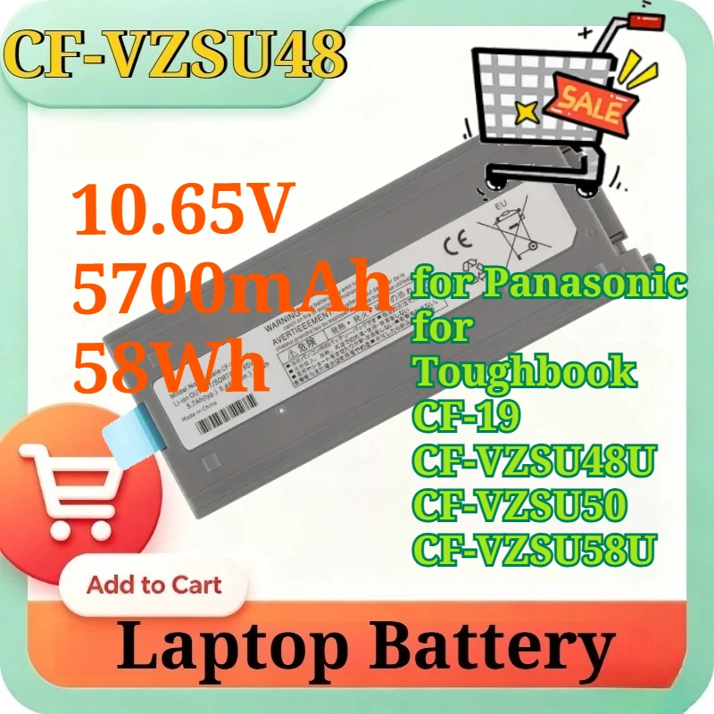 CF-VZSU48 10.65V 5.7Ah 58Wh for Panasonic for Toughbook CF-19 CF-VZSU48U CF-VZSU50 CF-VZSU58U Li-ion Replacement Laptop Battery
CF-VZSU48 10.65V 5.7Ah 58Wh for Panasonic for Toughbook CF-19 CF-VZSU48U CF-VZSU50 CF-VZSU58U Li-ion Replacement Laptop Battery