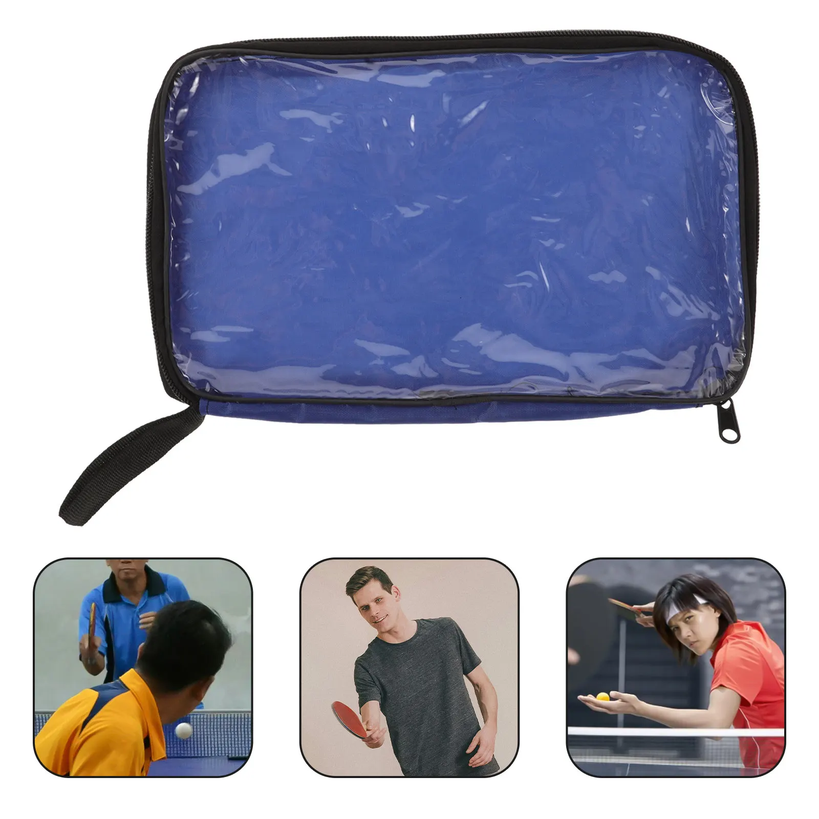 Hard Plastic Table Tennis Racket Case Double Paddle Splashproof Bat Storage Bag Portable Protective Organizer for Ping Pong