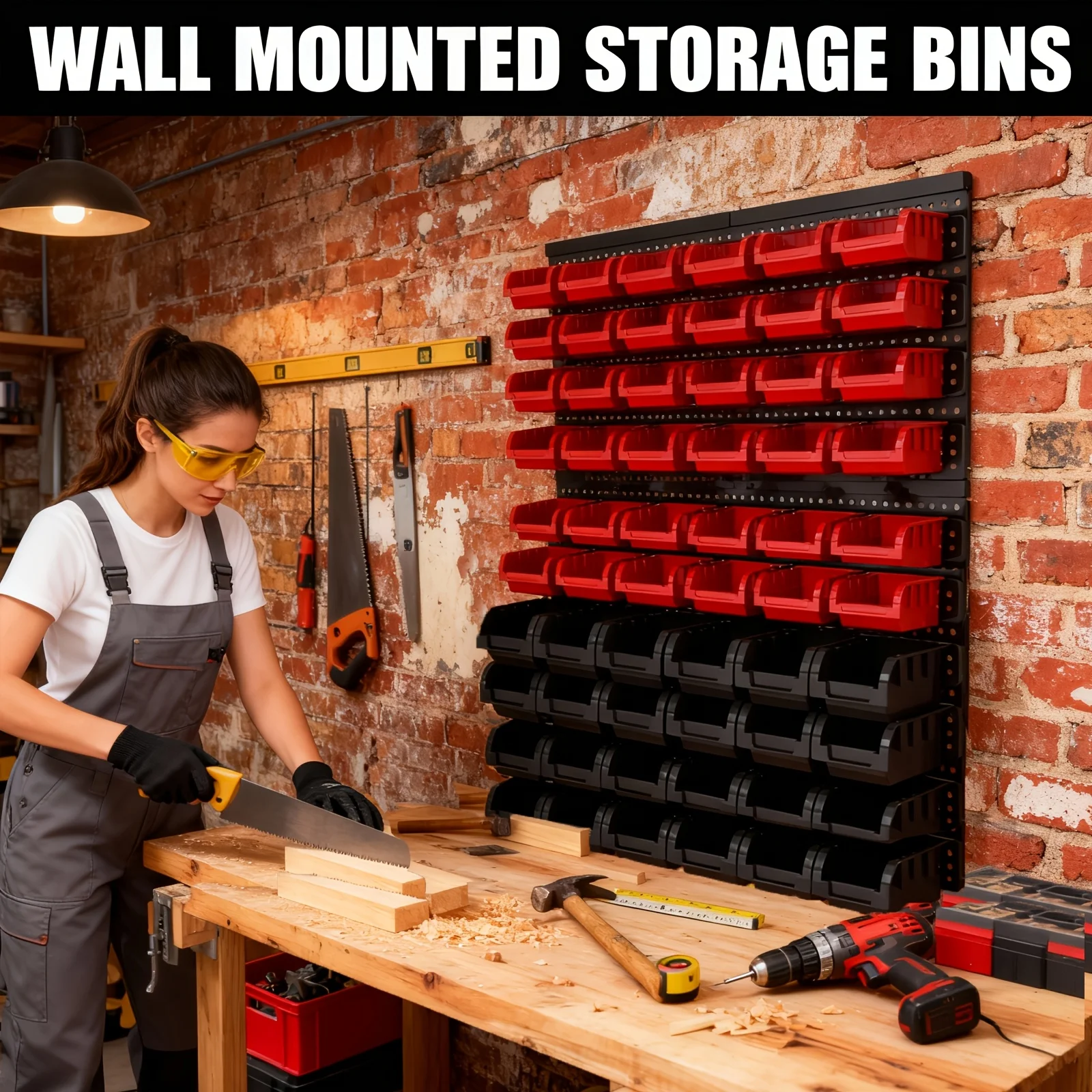 90pcs Wall Mounted Storage Bin Organizer Rack, Plastic Parts Shelf for Detachable Tool, Hardware, Handicrafts And Office Supplies Box- Red, Black, Storage & Organization for Home & Garage
90pcs Wall Mounted Storage Bin Organizer Rack, Plastic Parts Shelf for Detachable Tool, Hardware, Handicrafts And Office Supplies Box- Red, Black, Storage & Organization for Home & Garage