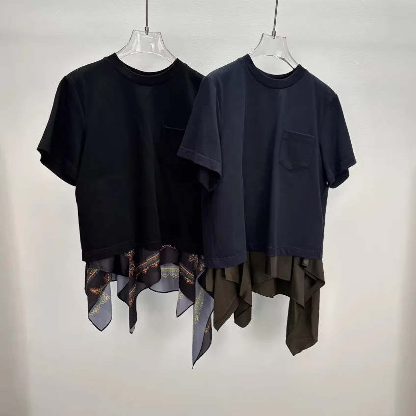 2026 Spring New Japanese Small Brand Design Deconstructed Patchwork Short Sleeve T Shirt Women Irregular Hem
2026 Spring New Japanese Small Brand Design Deconstructed Patchwork Short Sleeve T Shirt Women Irregular Hem