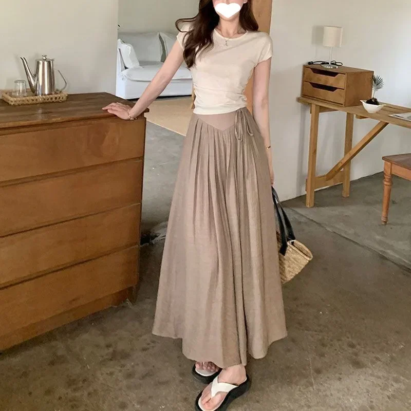 PopPopHigh Waist Bow Tie Drapey Casual Wide Leg Pants Long Pants Pure Desire Style Sweet Waist Cinching Skirt Pants Summer New
PopPopHigh Waist Bow Tie Drapey Casual Wide Leg Pants Long Pants Pure Desire Style Sweet Waist Cinching Skirt Pants Summer New