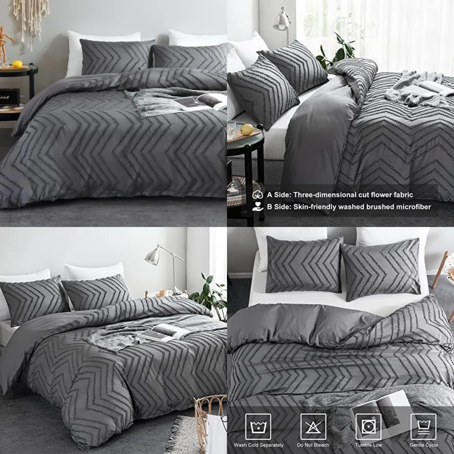 Boho Duvet Cover Set, Tufted Bedding Duvet Covers Soft Washed Microfiber Duvet Cover Size, 3 Pieces Embroidery Shabby Chic Duve
Boho Duvet Cover Set, Tufted Bedding Duvet Covers Soft Washed Microfiber Duvet Cover Size, 3 Pieces Embroidery Shabby Chic Duve