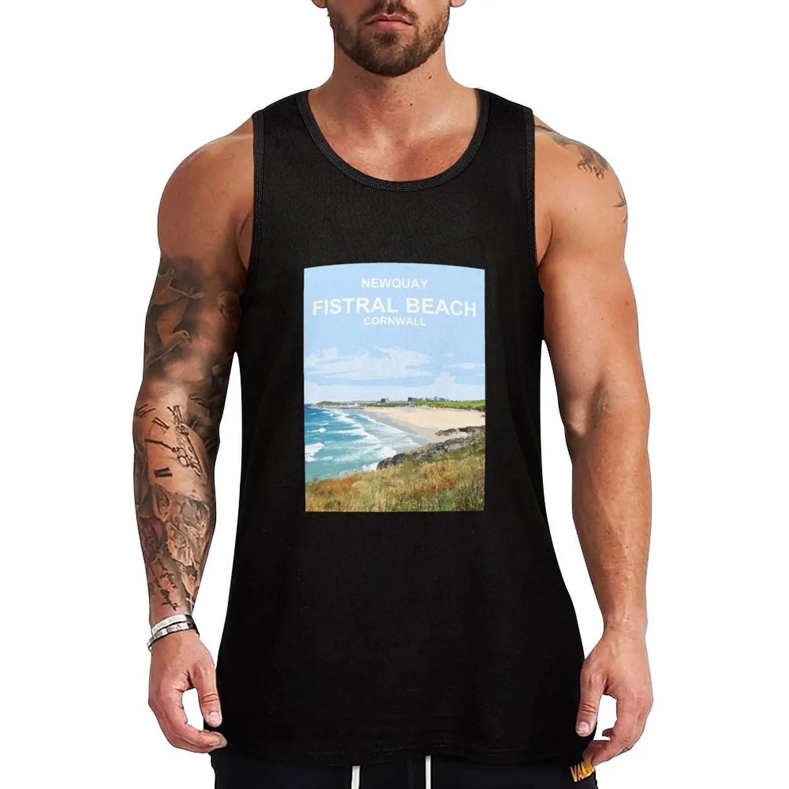 Fistral Beach Cornwall. Cornish gift Kernow Travel location poster. Newquay Tank Top Classic Fit Undershirt Everyday Wear
Fistral Beach Cornwall. Cornish gift Kernow Travel location poster. Newquay Tank Top Classic Fit Undershirt Everyday Wear