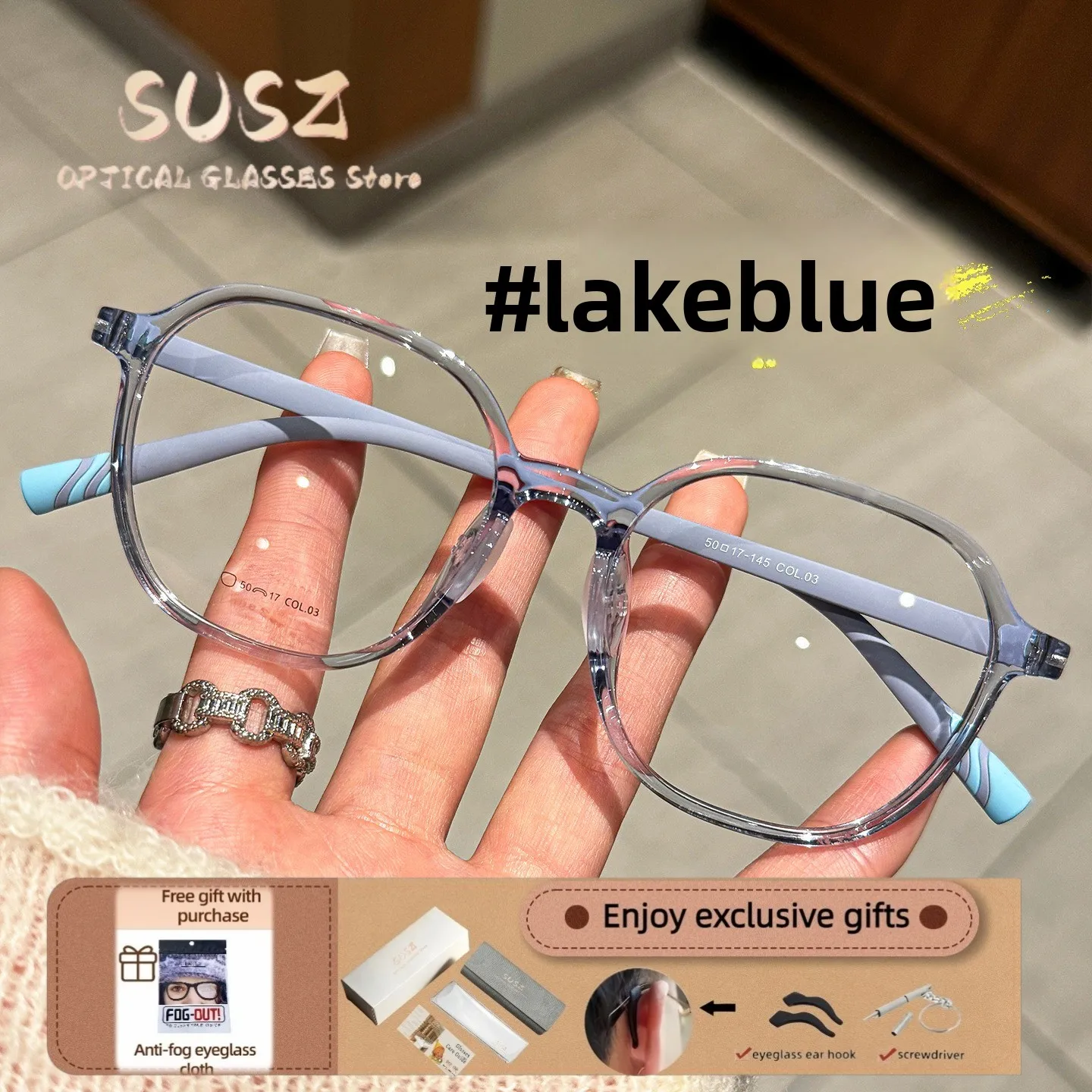 SUSZ Ultralight Non-slip Silicone Frame For Children Boys Girls Myopia Eyeglasses Removable Temple Anti Blue Light Lens
SUSZ Ultralight Non-slip Silicone Frame For Children Boys Girls Myopia Eyeglasses Removable Temple Anti Blue Light Lens