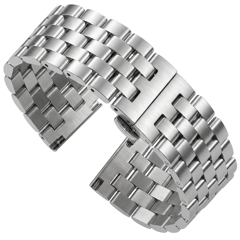 Universal Solid Stainless Steel Watch Band 20 22 24 26mm Silver Metal Bracelet Replacement Strap Men Women
Universal Solid Stainless Steel Watch Band 20 22 24 26mm Silver Metal Bracelet Replacement Strap Men Women