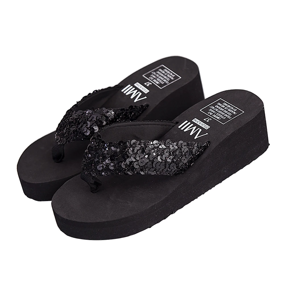 Large Size Platform Sandals Women Wear Resistant EVA Comfortable Clip Toe Sequins Shiny Texture Flops
Large Size Platform Sandals Women Wear Resistant EVA Comfortable Clip Toe Sequins Shiny Texture Flops