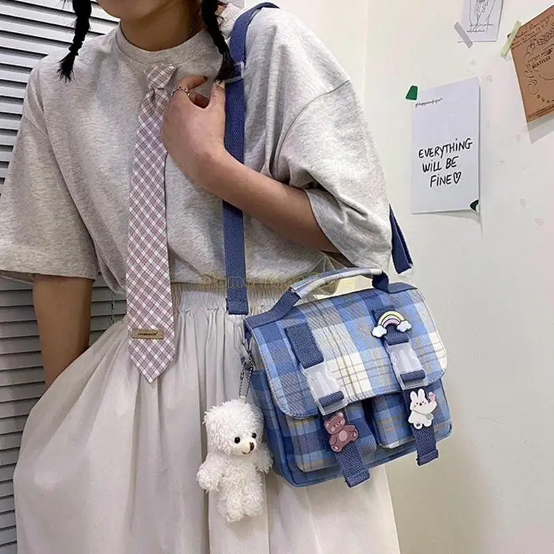 X90D Shopper Bag for Women Nylon Tote Girls Fashion Japanese Jk Color Contrast Plaid Stripe Handbag
X90D Shopper Bag for Women Nylon Tote Girls Fashion Japanese Jk Color Contrast Plaid Stripe Handbag