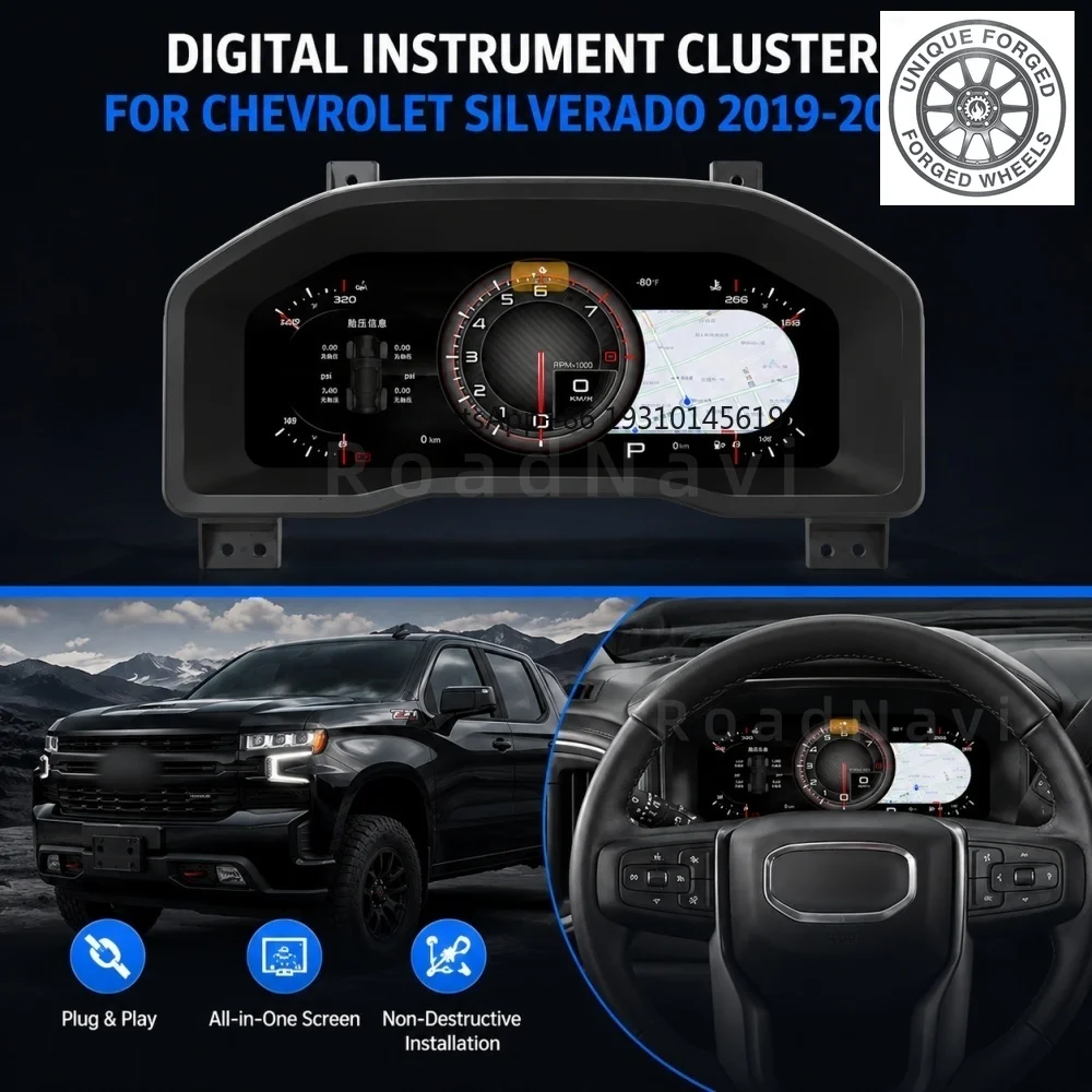 26style BC RoadNavi Car Auto Speedometer for Chevrolet Silverado 2019-2023 LCD Digital Cluster Car Upgrade Dashboard Instrument
26style BC RoadNavi Car Auto Speedometer for Chevrolet Silverado 2019-2023 LCD Digital Cluster Car Upgrade Dashboard Instrument