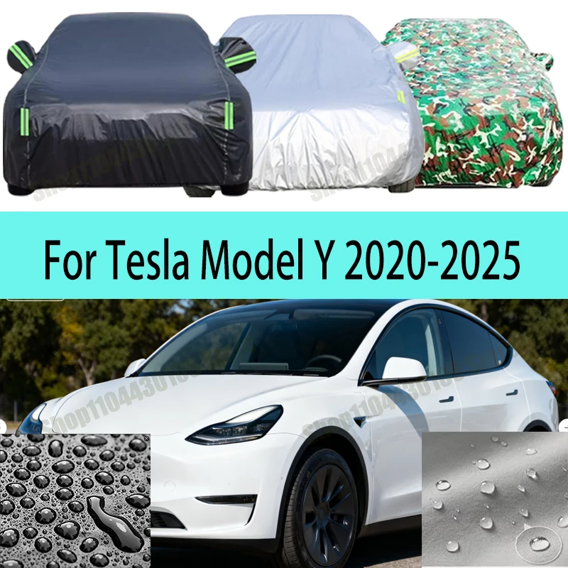 For Tesla Model Y 2020-2025 Car Cover Waterproof UV Protection All Weather Dustproof Snow Rain Cover 190T Polyester
For Tesla Model Y 2020-2025 Car Cover Waterproof UV Protection All Weather Dustproof Snow Rain Cover 190T Polyester