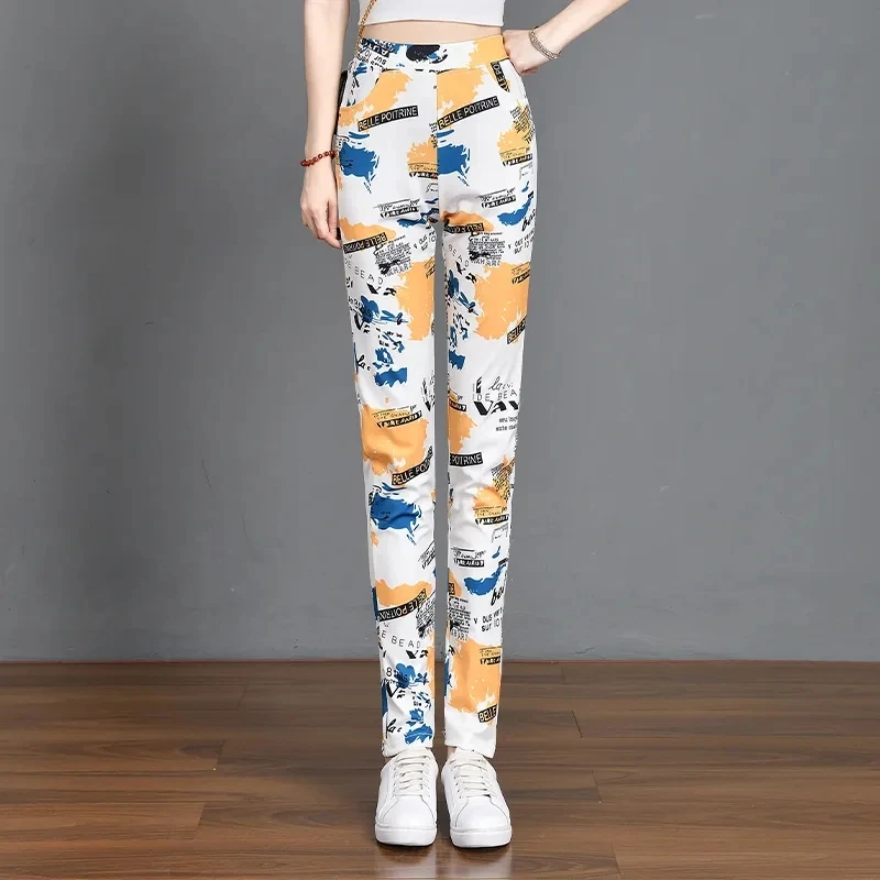 Casual Cotton Printed Women Pants NEW 2024 Spring Summer Elastic Waist Tight Pants Fashion Slim Ladies Pencil Trousers
Casual Cotton Printed Women Pants NEW 2024 Spring Summer Elastic Waist Tight Pants Fashion Slim Ladies Pencil Trousers