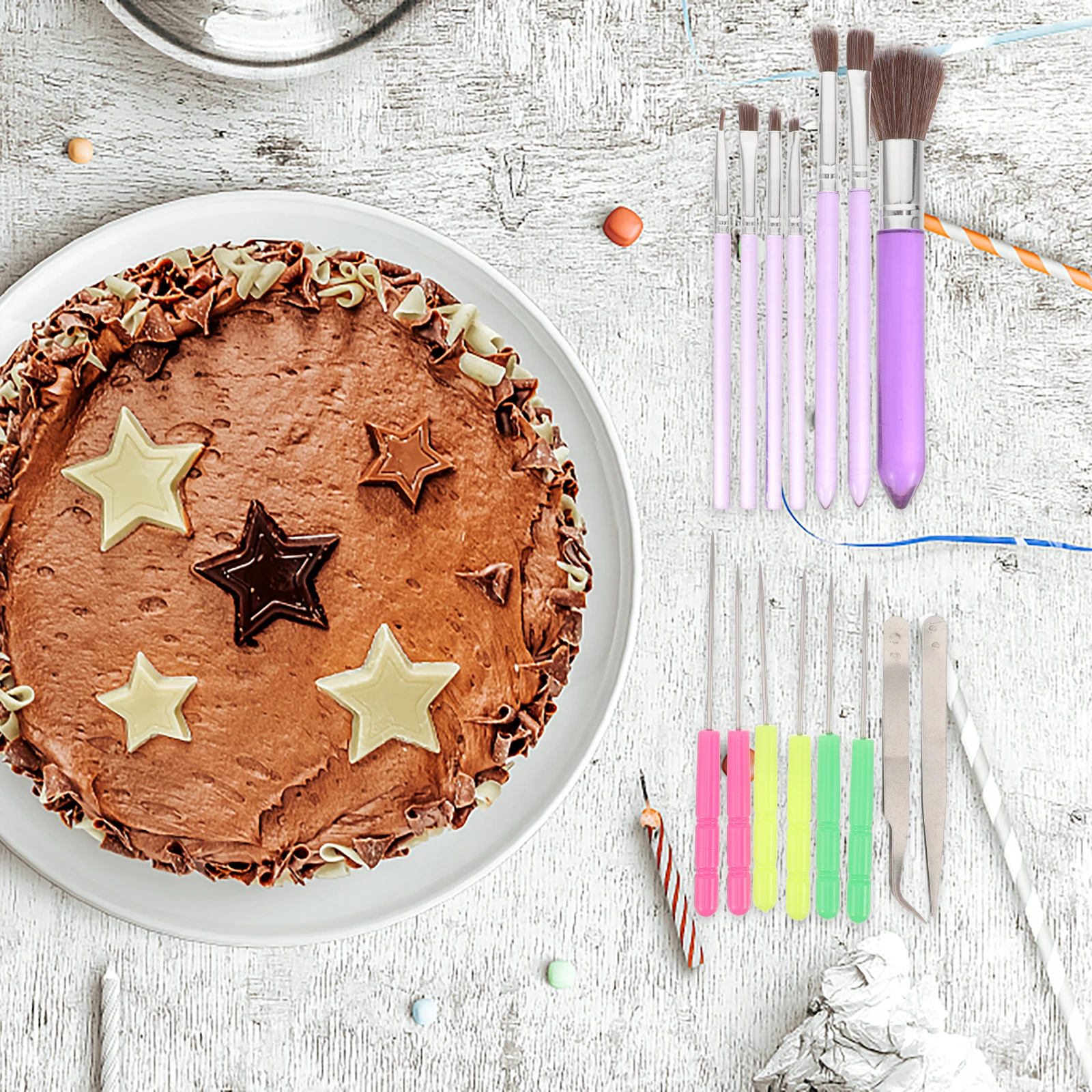 Paintbrushes Decoration Icing Fondant for Cake Decorating Baking Accessories Pastry Cookie Dessert Fudge
Paintbrushes Decoration Icing Fondant for Cake Decorating Baking Accessories Pastry Cookie Dessert Fudge